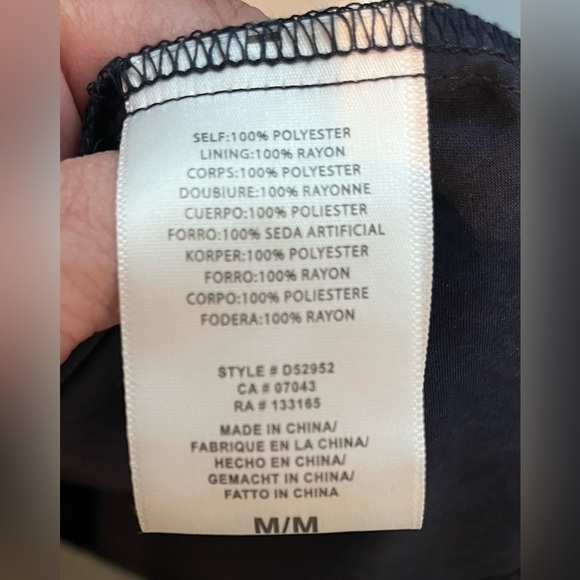 Anthropologie Eri + Eli Navy Eyelet Lace Dress Short Sleeve A-Line Size Med - Picture 12 of 12